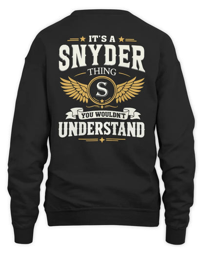SNYDER KT06-M008 It’s a [NAME] Thing – You Wouldn’t Understand | Personalized Vintage T-Shirt - Unisex Sweatshirt - Black