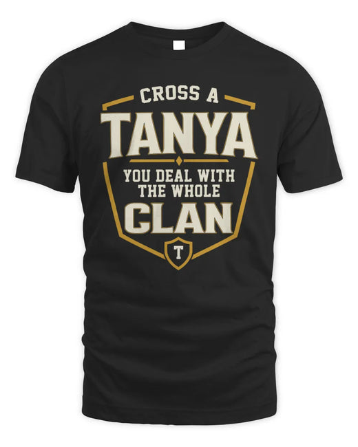 TANYA NT1-K008 Cross A/An NAME, You Deal With the Whole Clan | Personalized Vintage T-Shirt