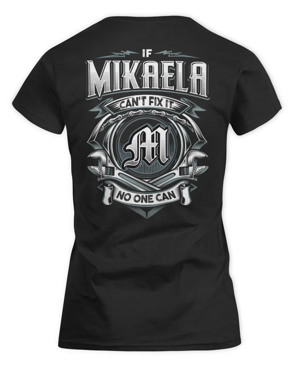 MIKAELA AP81-K4-626 - Personalized Ahmed Quote Apparel “If Ahmed Can't Fix It, No One Can” - Women's Standard T-Shirt - Black