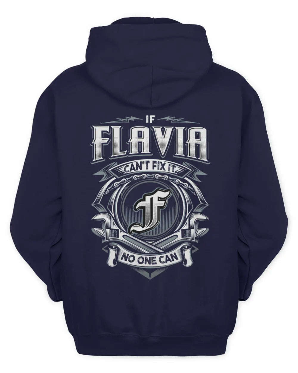 FLAVIA AP81-K4-626 - Personalized Ahmed Quote Apparel “If Ahmed Can't Fix It, No One Can” - Unisex Hoodie - Navy