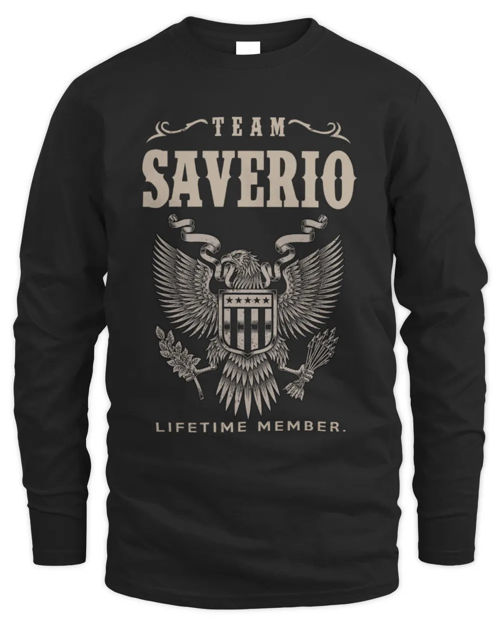 SAVERIO TP06-K82 – Personalized Classic Style Apparel “Team NAME Lifetime Member” - Men's Long Sleeved T-Shirt - Black