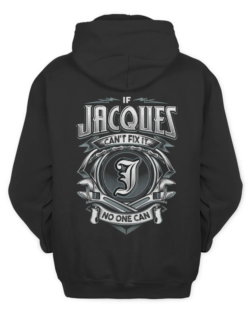 JACQUES AP81-K4-626 - Personalized Ahmed Quote Apparel “If Ahmed Can't Fix It, No One Can” - Unisex Hoodie - Black
