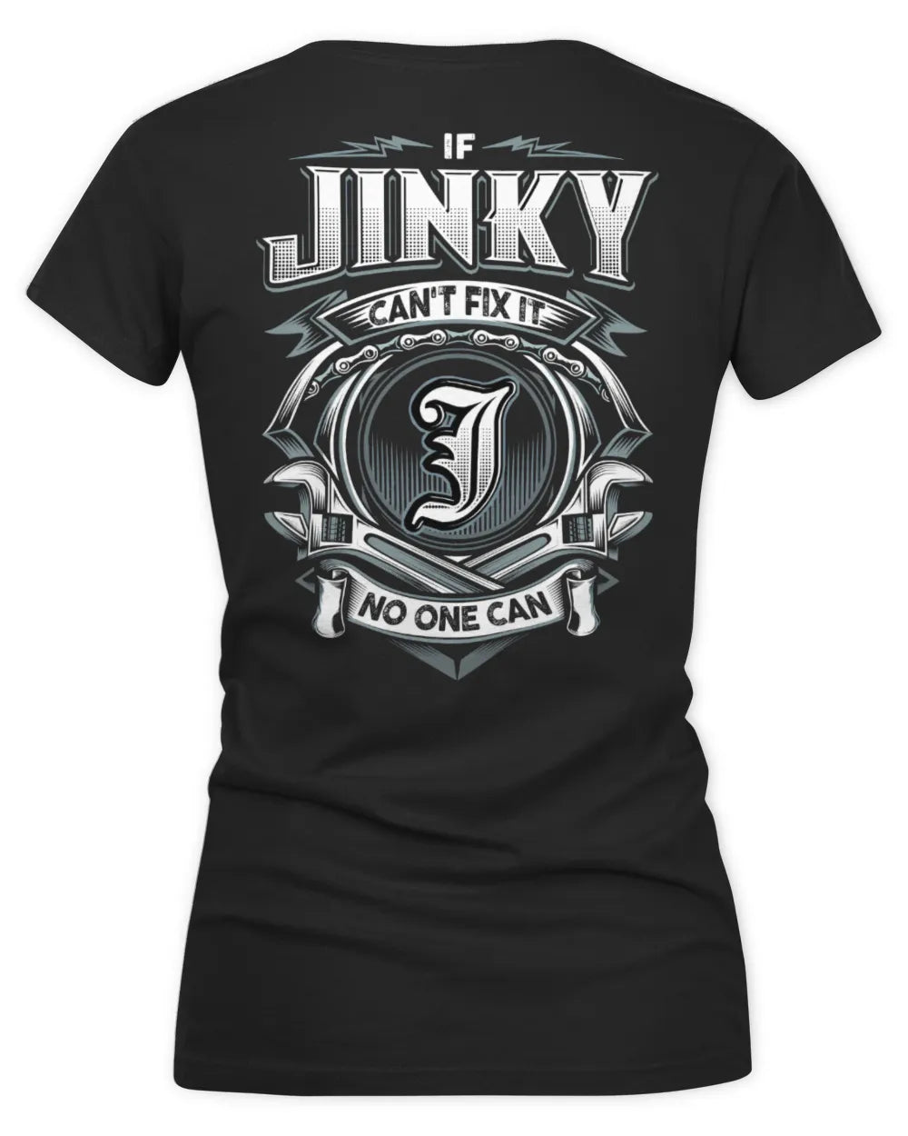 JINKY AP81-K4-626 - Personalized Ahmed Quote Apparel “If Ahmed Can't Fix It, No One Can” - Women's V-Neck T-Shirt - Black