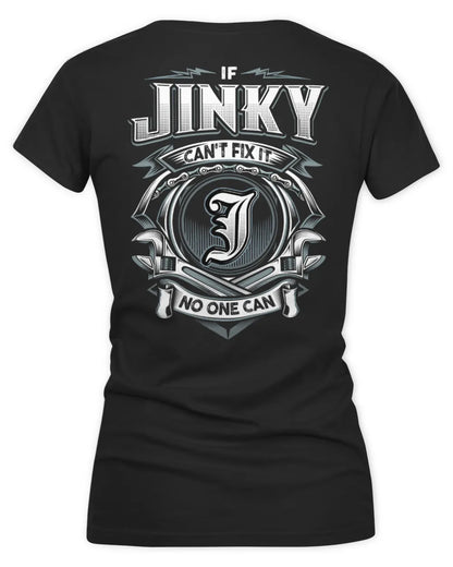JINKY AP81-K4-626 - Personalized Ahmed Quote Apparel “If Ahmed Can't Fix It, No One Can” - Women's V-Neck T-Shirt - Black