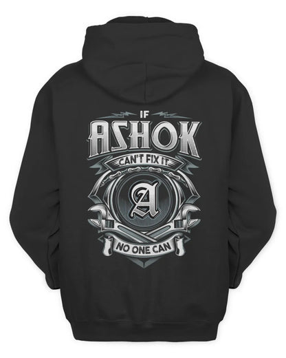 ASHOK AP81-K4-626 - Personalized Ahmed Quote Apparel “If Ahmed Can't Fix It, No One Can” - Unisex Hoodie - Black
