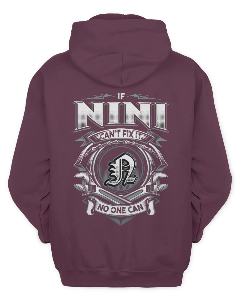 NINI AP81-K4-626 - Personalized Ahmed Quote Apparel “If Ahmed Can't Fix It, No One Can” - Unisex Hoodie - Maroon