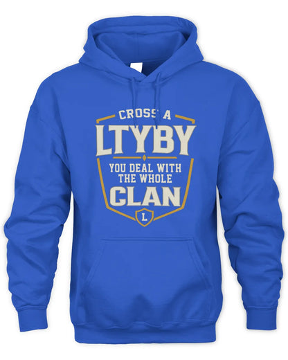 LTYBY NT1-K008 Cross A/An NAME, You Deal With the Whole Clan | Personalized Vintage T-Shirt - Unisex Hoodie - Royal