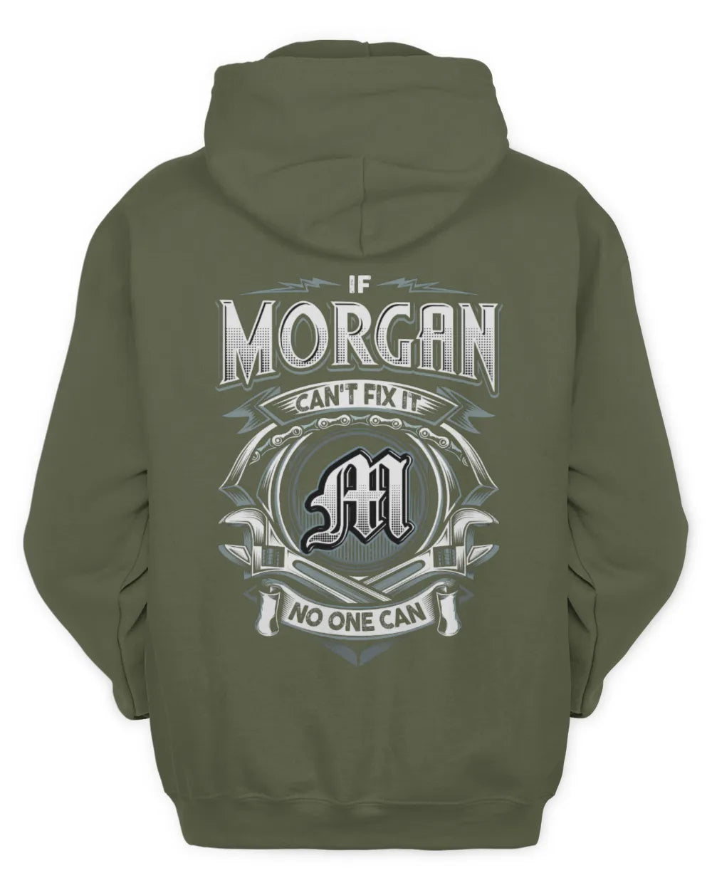MORGAN AP81-K4-626 - Personalized Ahmed Quote Apparel “If Ahmed Can't Fix It, No One Can” - Unisex Hoodie - Military Green
