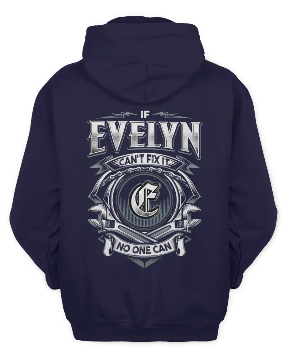 EVELYN AP81-K4-626 - Personalized Ahmed Quote Apparel “If Ahmed Can't Fix It, No One Can” - Unisex Hoodie - Navy