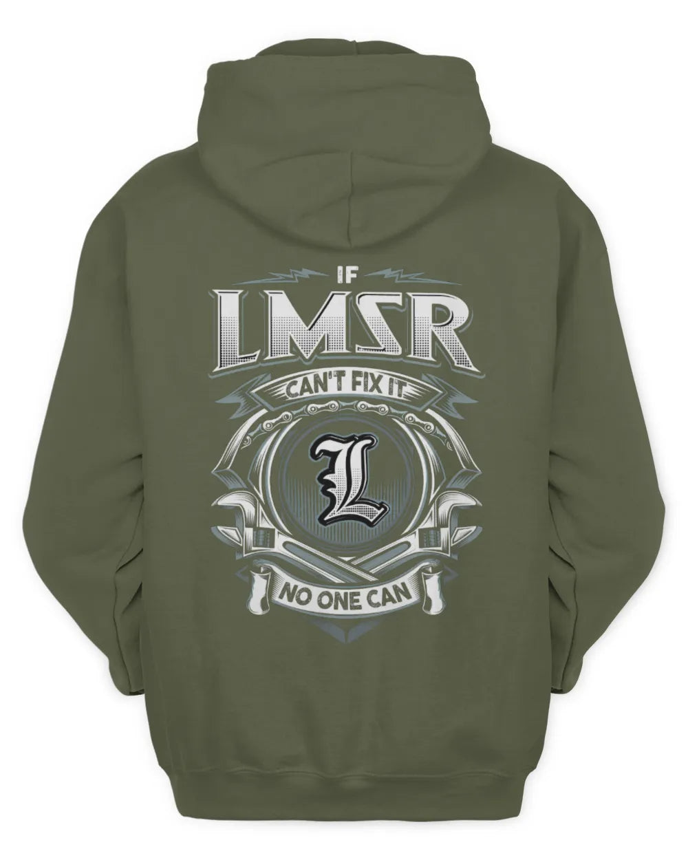 LMSR AP81-K4-626 - Personalized Ahmed Quote Apparel “If Ahmed Can't Fix It, No One Can” - Unisex Hoodie - Military Green