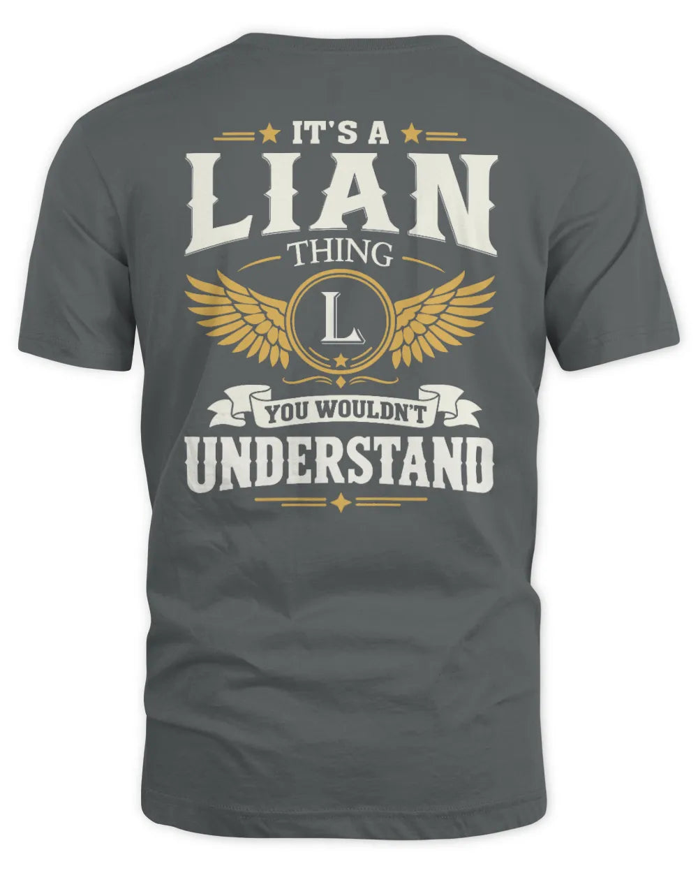 LIAN KT06-M008 It’s a [NAME] Thing – You Wouldn’t Understand | Personalized Vintage T-Shirt - Unisex Standard T-Shirt - Charcoal