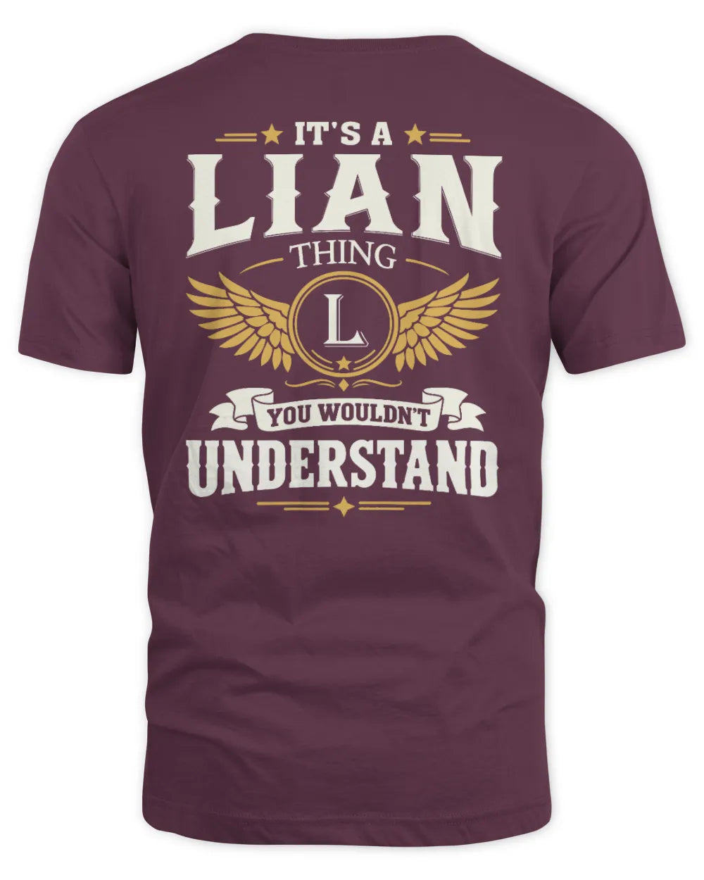 LIAN KT06-M008 It’s a [NAME] Thing – You Wouldn’t Understand | Personalized Vintage T-Shirt - Unisex Standard T-Shirt - Maroon