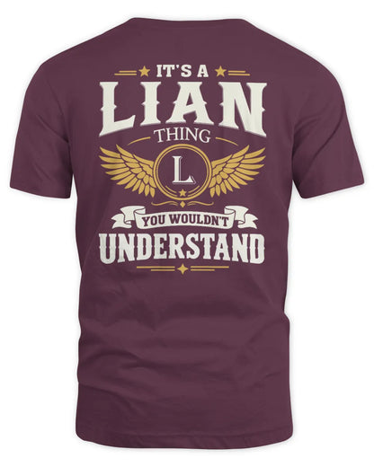 LIAN KT06-M008 It’s a [NAME] Thing – You Wouldn’t Understand | Personalized Vintage T-Shirt - Unisex Standard T-Shirt - Maroon