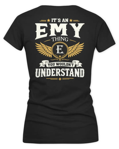 EMY KT06-M008 It’s a [NAME] Thing – You Wouldn’t Understand | Personalized Vintage T-Shirt - Women's V-Neck T-Shirt - Black