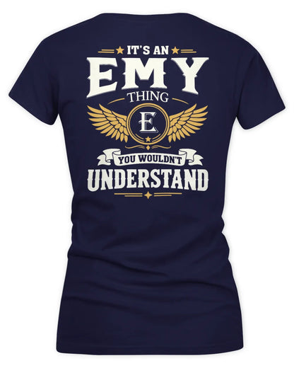 EMY KT06-M008 It’s a [NAME] Thing – You Wouldn’t Understand | Personalized Vintage T-Shirt - Women's V-Neck T-Shirt - Navy