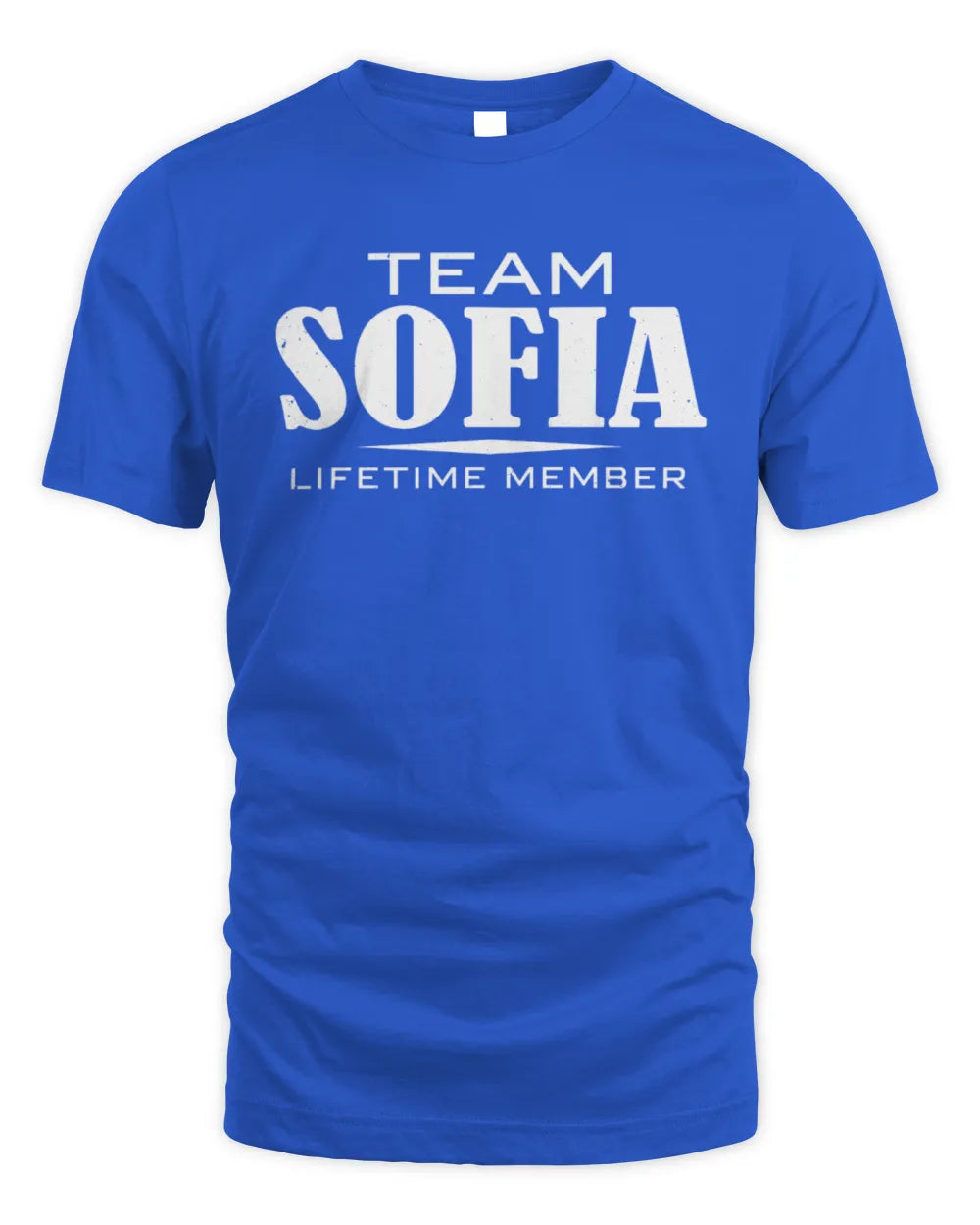 SOFIA BL62-K4-128 - Personalized “Team NAME Lifetime Member” - Unisex Standard T-Shirt - Royal
