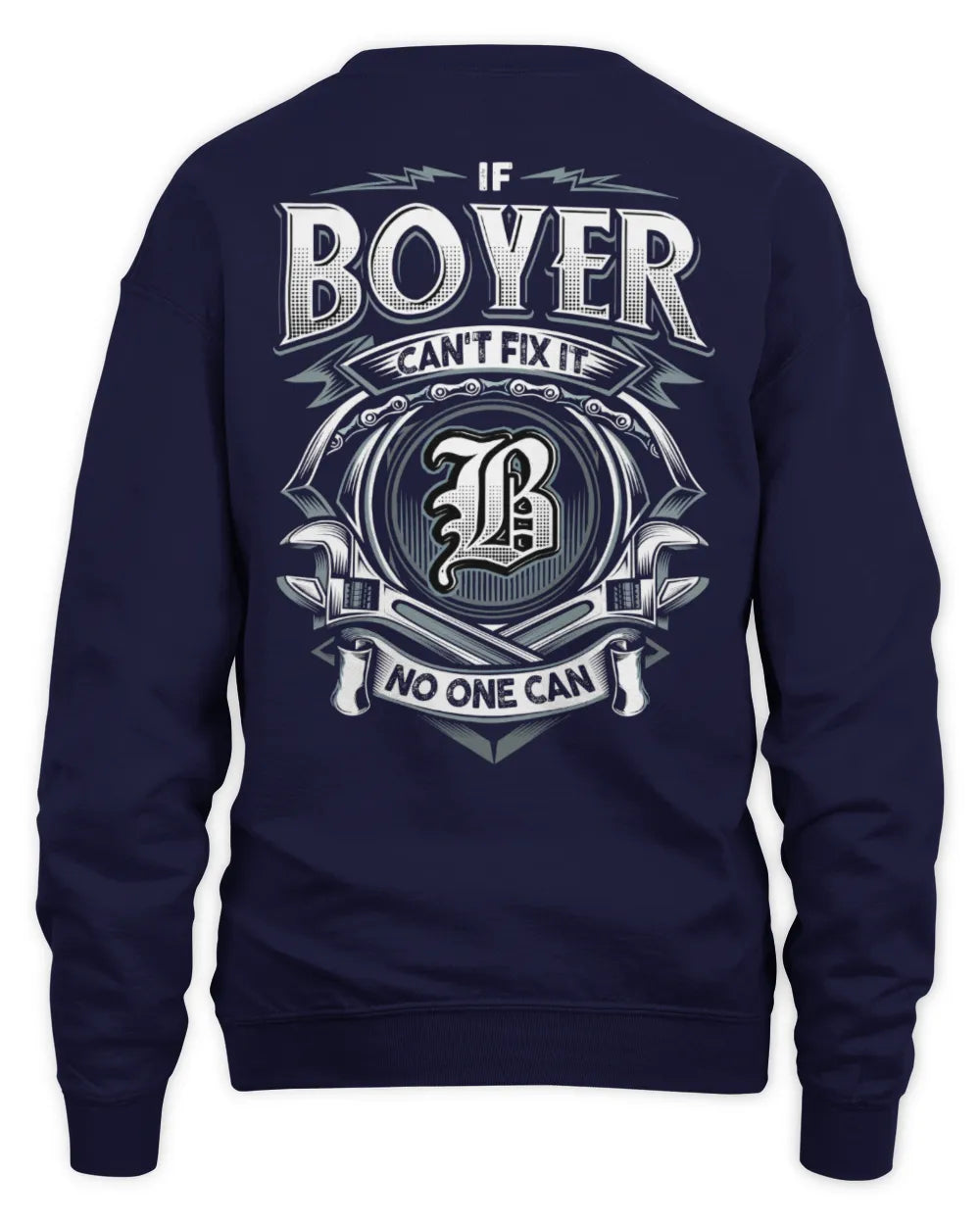 BOYER AP81-K4-626 - Personalized Ahmed Quote Apparel “If Ahmed Can't Fix It, No One Can” - Unisex Sweatshirt - Navy