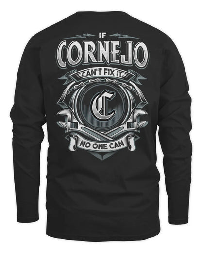 CORNEJO AP81-K4-626 - Personalized Ahmed Quote Apparel “If Ahmed Can't Fix It, No One Can” - Men's Long Sleeved T-Shirt - Black