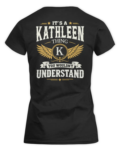 KATHLEEN KT06-M008 It’s a [NAME] Thing – You Wouldn’t Understand | Personalized Vintage T-Shirt - Women's Standard T-Shirt - Black