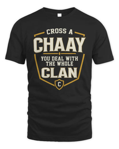 CHAAY NT1-K008 Cross A/An NAME, You Deal With the Whole Clan | Personalized Vintage T-Shirt - Unisex Standard T-Shirt - Black