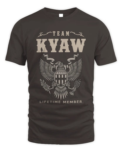 KYAW TP06-K82 – Personalized Classic Style Apparel “Team NAME Lifetime Member” - Unisex Standard T-Shirt - Dark Chocolate