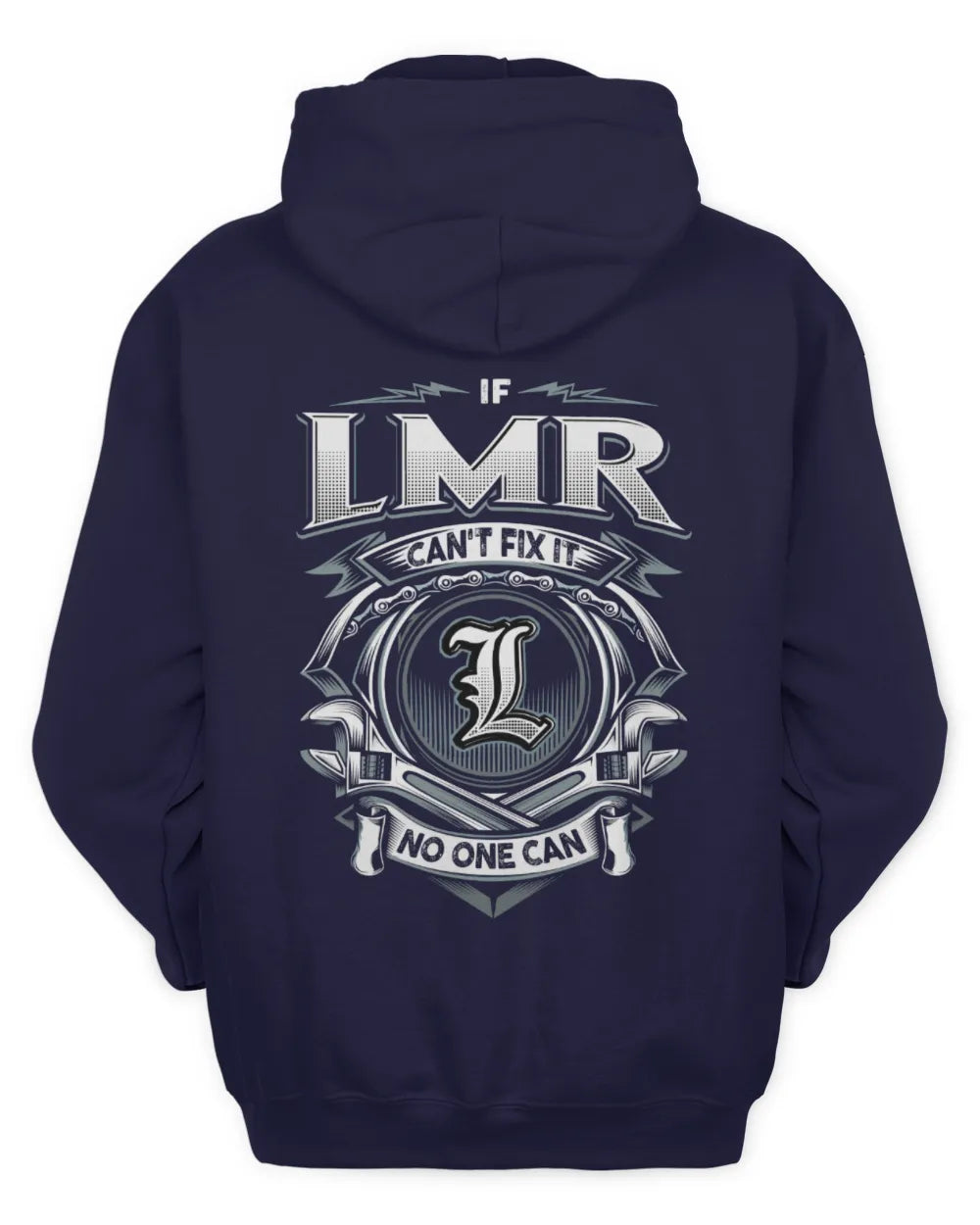 LMR AP81-K4-626 - Personalized Ahmed Quote Apparel “If Ahmed Can't Fix It, No One Can” - Unisex Hoodie - Navy