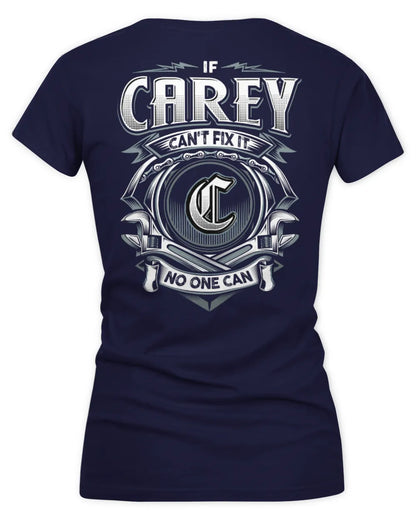 CAREY AP81-K4-626 - Personalized Ahmed Quote Apparel “If Ahmed Can't Fix It, No One Can” - Women's V-Neck T-Shirt - Navy