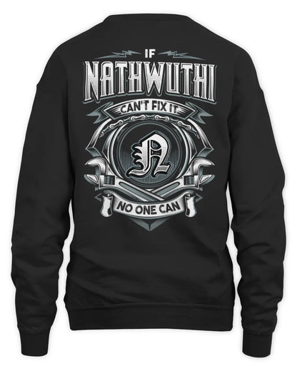 NATHWUTHI AP81-K4-626 - Personalized Ahmed Quote Apparel “If Ahmed Can't Fix It, No One Can” - Unisex Sweatshirt - Black