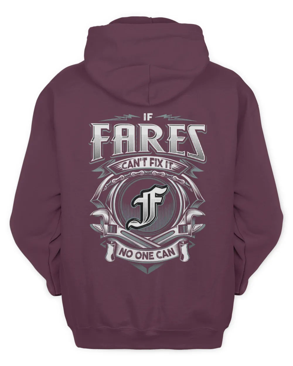 FARES AP81-K4-626 - Personalized Ahmed Quote Apparel “If Ahmed Can't Fix It, No One Can” - Unisex Hoodie - Maroon