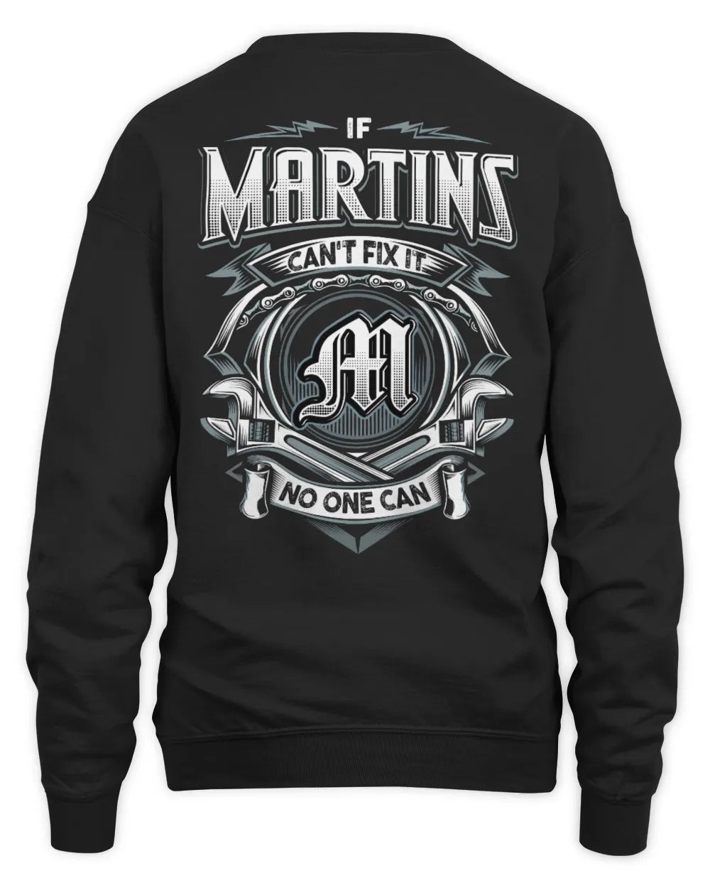 MARTINS AP81-K4-626 - Personalized Ahmed Quote Apparel “If Ahmed Can't Fix It, No One Can” - Unisex Sweatshirt - Black