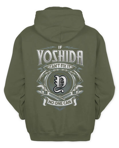 YOSHIDA AP81-K4-626 - Personalized Ahmed Quote Apparel “If Ahmed Can't Fix It, No One Can” - Unisex Hoodie - Military Green