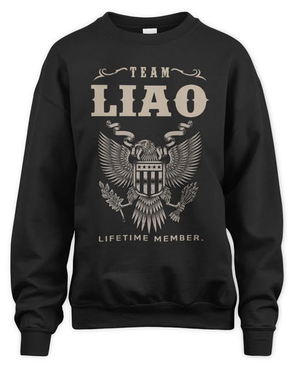 LIAO TP06-K82 – Personalized Classic Style Apparel “Team NAME Lifetime Member” - Unisex Sweatshirt - Black