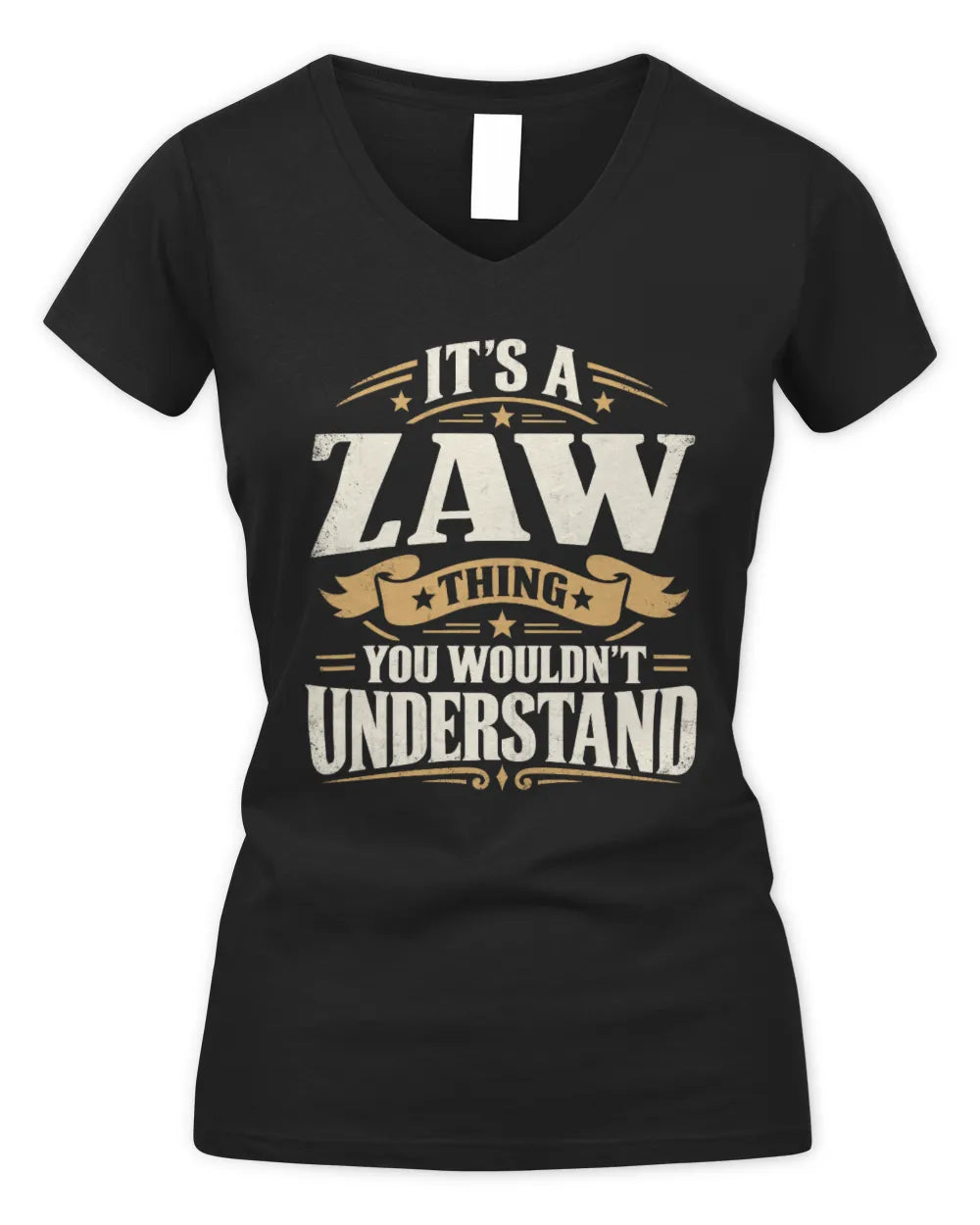 ZAW P08 TH51 - Personalized “It’s a/an [NAME] Thing – You Wouldn’t Understand” Shirt - Women's V-Neck T-Shirt - Black