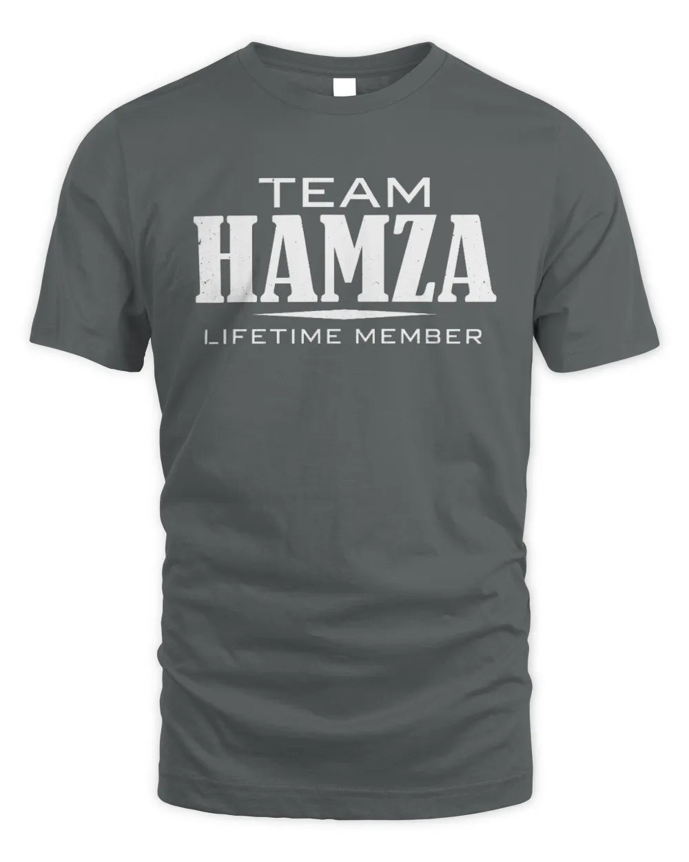 HAMZA BL62-K4-128 - Personalized “Team NAME Lifetime Member” - Unisex Standard T-Shirt - Charcoal