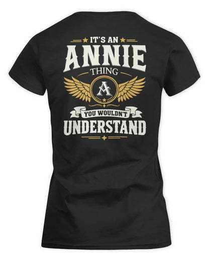 ANNIE KT06-M008 It’s a [NAME] Thing – You Wouldn’t Understand | Personalized Vintage T-Shirt - Women's Standard T-Shirt - Black