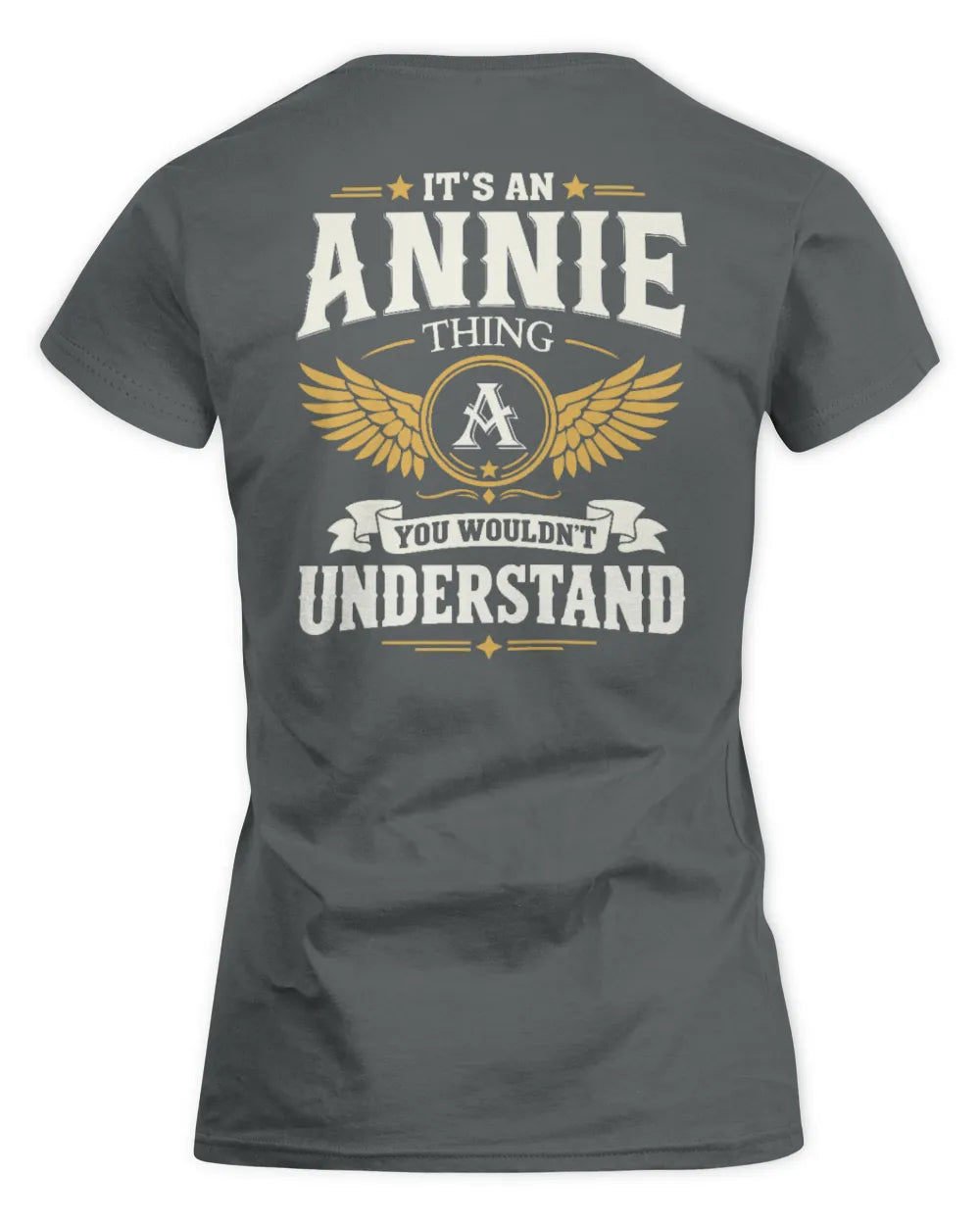 ANNIE KT06-M008 It’s a [NAME] Thing – You Wouldn’t Understand | Personalized Vintage T-Shirt - Women's Standard T-Shirt - Charcoal