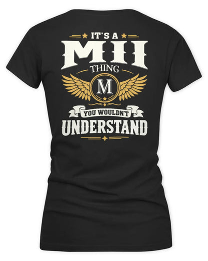 MII KT06-M008 It’s a [NAME] Thing – You Wouldn’t Understand | Personalized Vintage T-Shirt - Women's V-Neck T-Shirt - Black