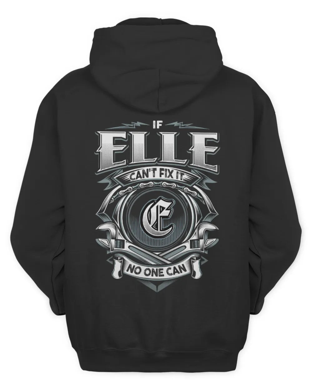 ELLE AP81-K4-626 - Personalized Ahmed Quote Apparel “If Ahmed Can't Fix It, No One Can” - Unisex Hoodie - Black