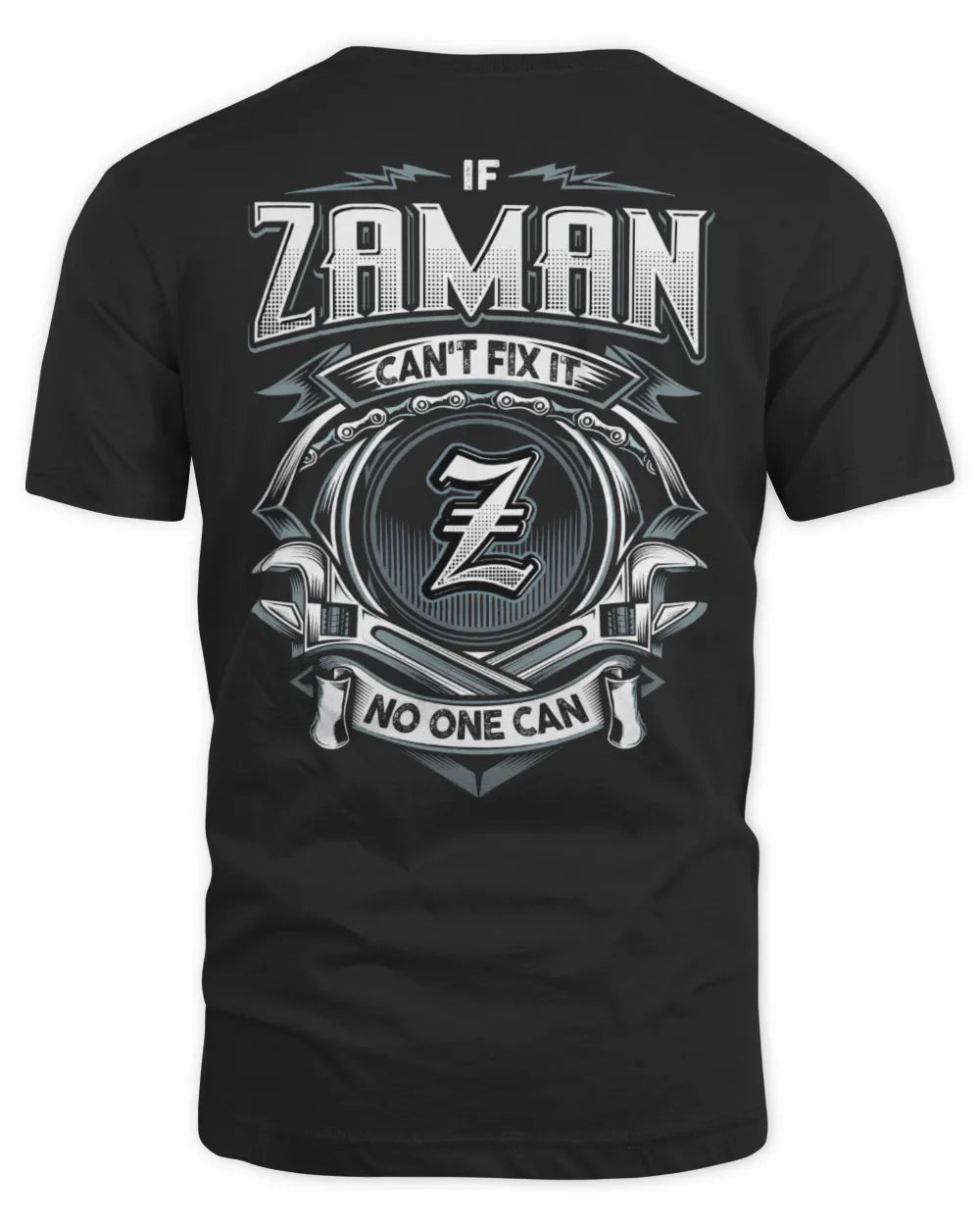 ZAMAN AP81-K4-626 - Personalized Ahmed Quote Apparel “If Ahmed Can't Fix It, No One Can” - Unisex Standard T-Shirt - Black