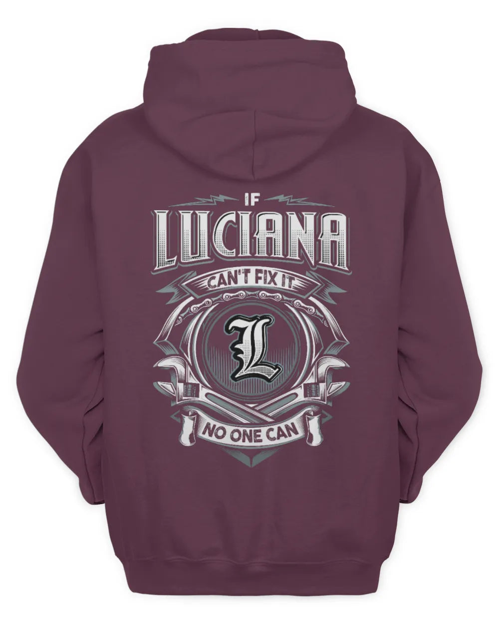 LUCIANA AP81-K4-626 - Personalized Ahmed Quote Apparel “If Ahmed Can't Fix It, No One Can” - Unisex Hoodie - Maroon