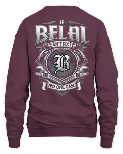 BELAL AP81-K4-626 - Personalized Ahmed Quote Apparel “If Ahmed Can't Fix It, No One Can” - Unisex Sweatshirt - Maroon