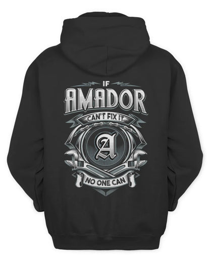 AMADOR AP81-K4-626 - Personalized Ahmed Quote Apparel “If Ahmed Can't Fix It, No One Can” - Unisex Hoodie - Black
