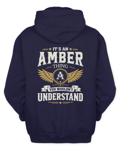 AMBER KT06-M008 It’s a [NAME] Thing – You Wouldn’t Understand | Personalized Vintage T-Shirt - Unisex Hoodie - Navy