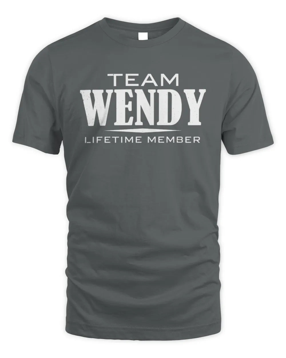 WENDY BL62-K4-128 - Personalized “Team NAME Lifetime Member” - Unisex Standard T-Shirt - Charcoal