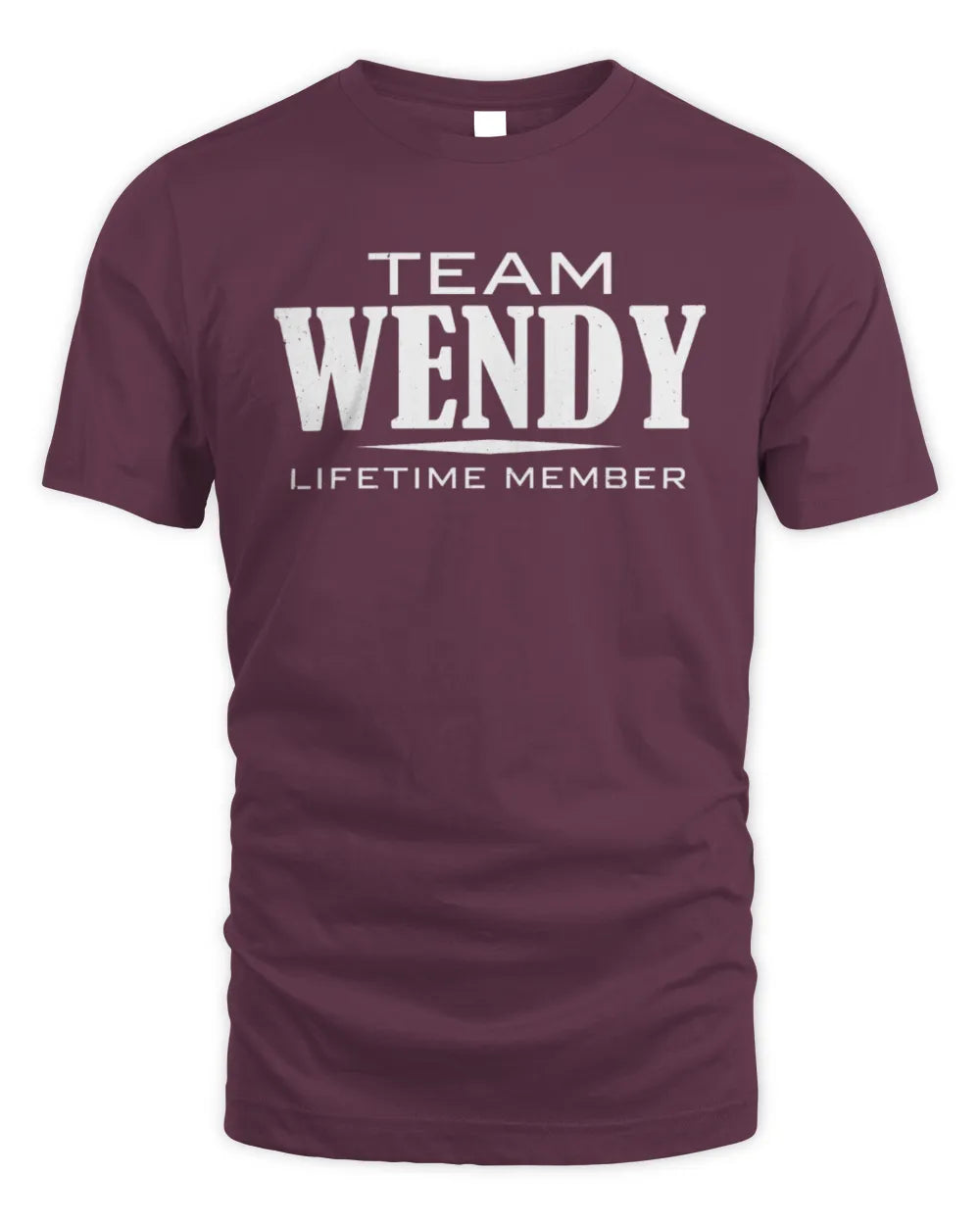 WENDY BL62-K4-128 - Personalized “Team NAME Lifetime Member” - Unisex Standard T-Shirt - Maroon