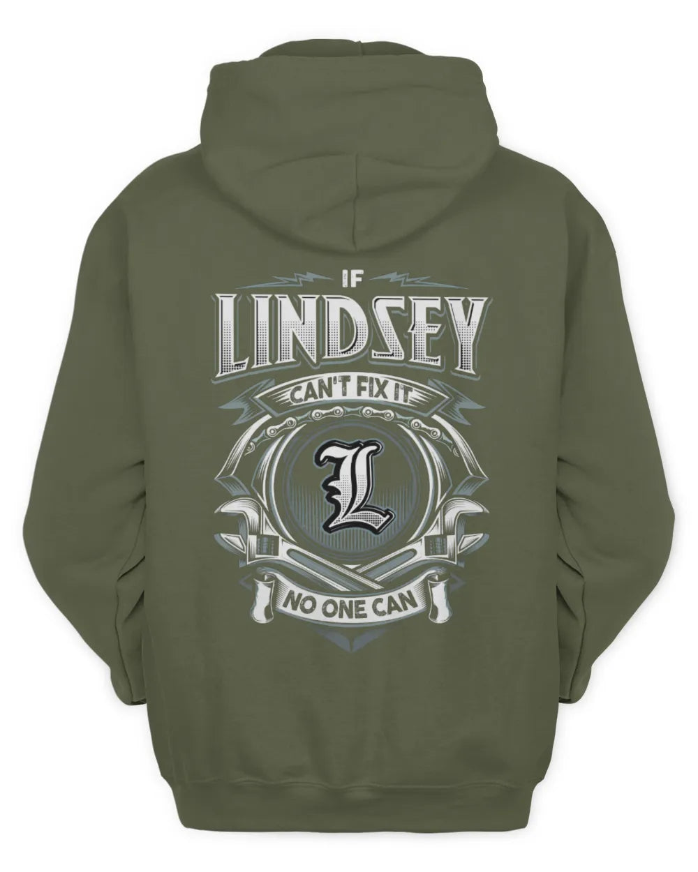 LINDSEY AP81-K4-626 - Personalized Ahmed Quote Apparel “If Ahmed Can't Fix It, No One Can” - Unisex Hoodie - Military Green