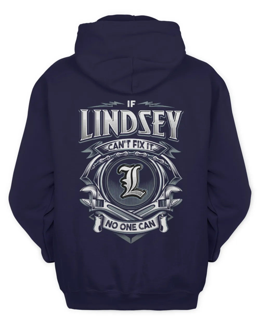 LINDSEY AP81-K4-626 - Personalized Ahmed Quote Apparel “If Ahmed Can't Fix It, No One Can” - Unisex Hoodie - Navy