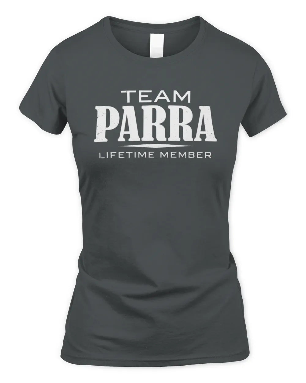 PARRA BL62-K4-128 - Personalized “Team NAME Lifetime Member” - Women's Standard T-Shirt - Charcoal