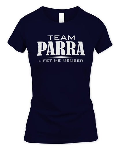 PARRA BL62-K4-128 - Personalized “Team NAME Lifetime Member” - Women's Standard T-Shirt - Navy