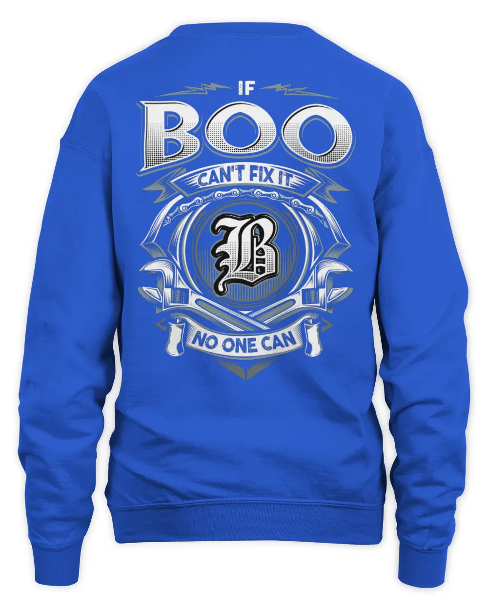 BOO AP81-K4-626 - Personalized Ahmed Quote Apparel “If Ahmed Can't Fix It, No One Can” - Unisex Sweatshirt - Royal